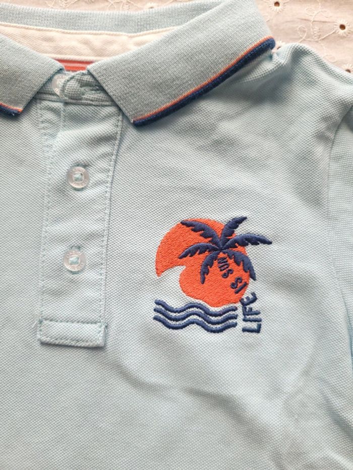 Polo bleu ciel - photo numéro 2
