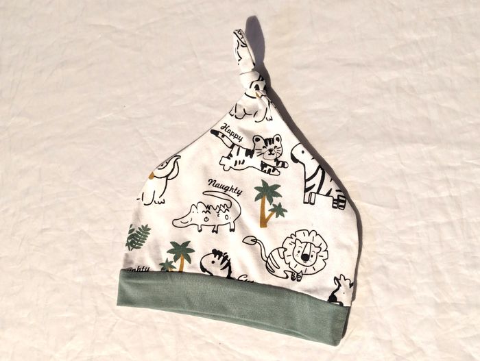 Bonnet Nœud Pointe Dessins Animaux Savane Bandeau Vert Vêtement Accessoire Petits Enfants Bébés - photo numéro 6