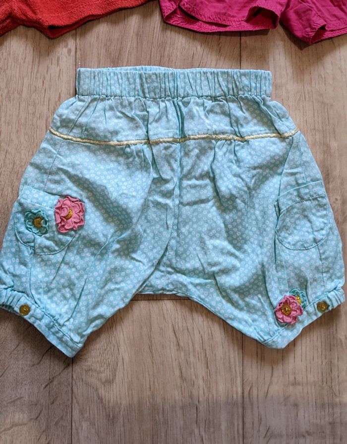 Lot de 2 shorts bébé fille 9 mois - photo numéro 3
