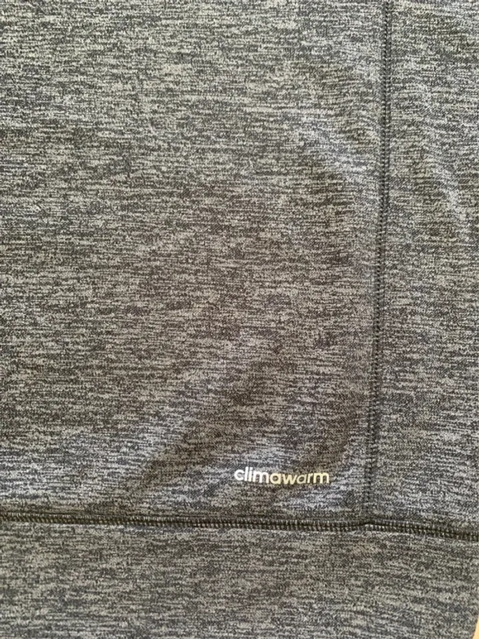 Sweat Adidas gris et bleu - Logo Adidas grand format - photo numéro 6