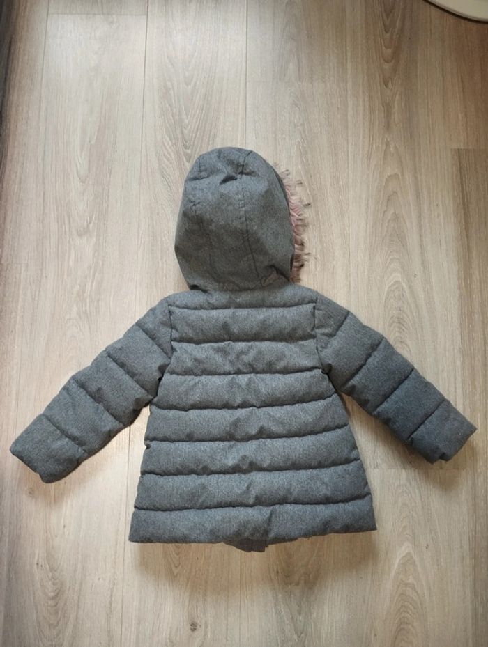Manteau chaud tout doux doublé fille 36 mois avec capuche Creeks - photo numéro 5