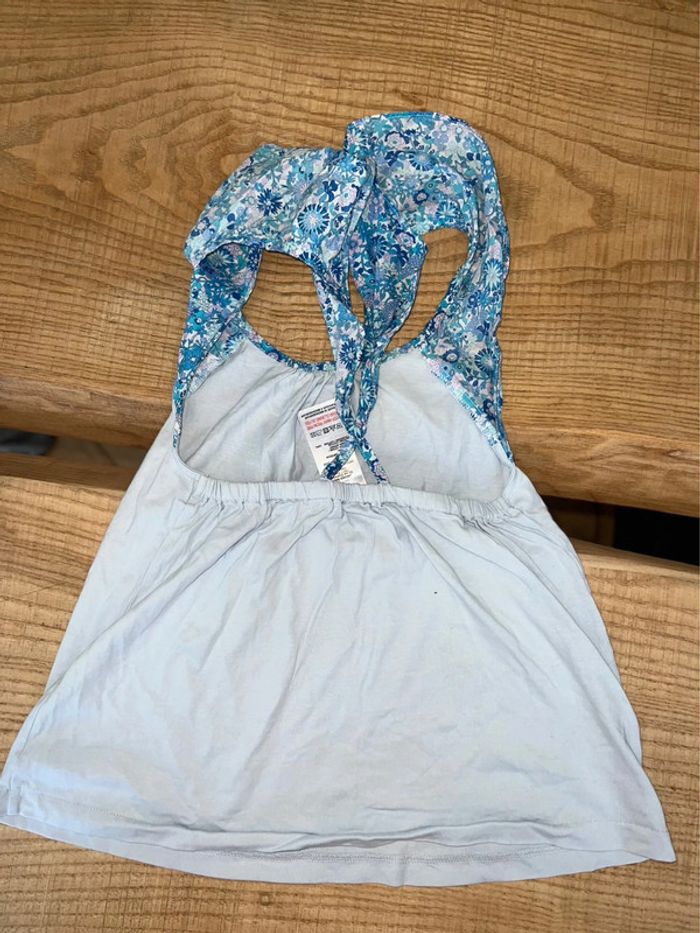 Débardeur en Liberty Jacadi 10 ans fille été bleu top / t-shirt - photo numéro 2