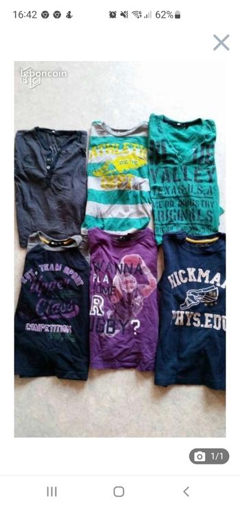 Lot de 6 tee shirts manches longues