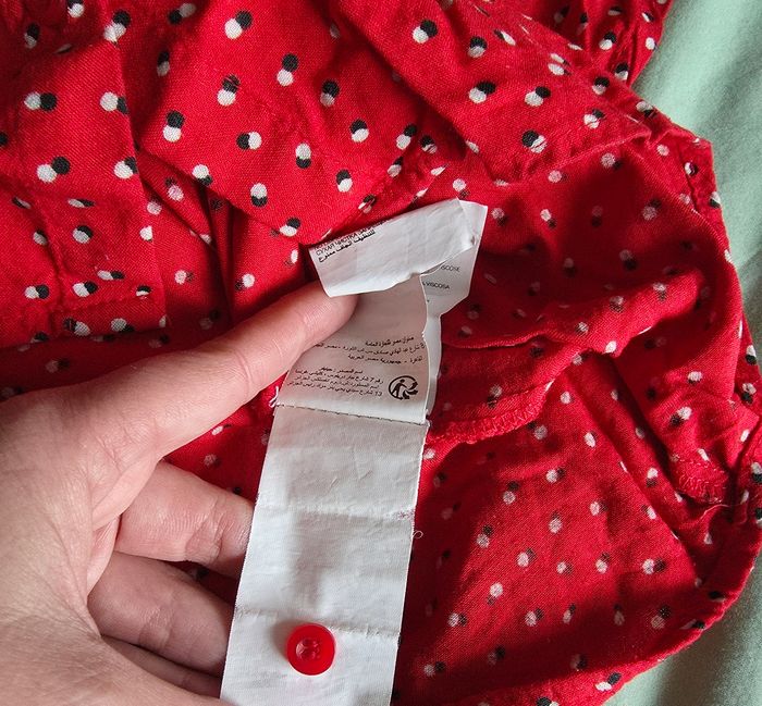 Jennyfer Chemise Viscose Rouge Pois S - photo numéro 8