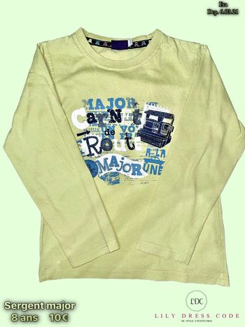 🍀 t-shirt ml vert anis imprime SOLDE -90% 🍀