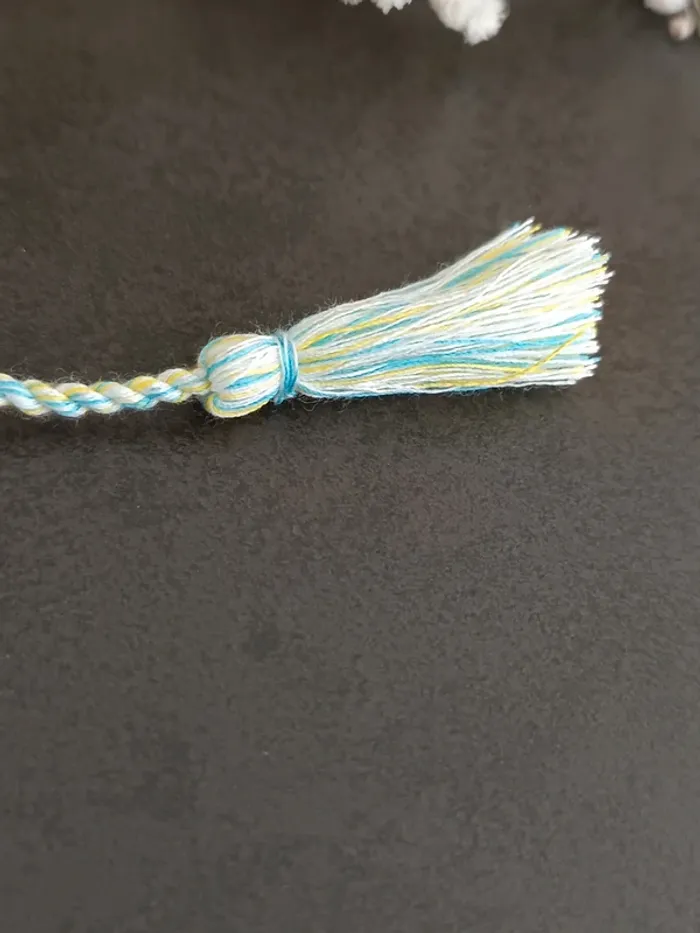 Bracelet tissu bleu summer - photo numéro 3