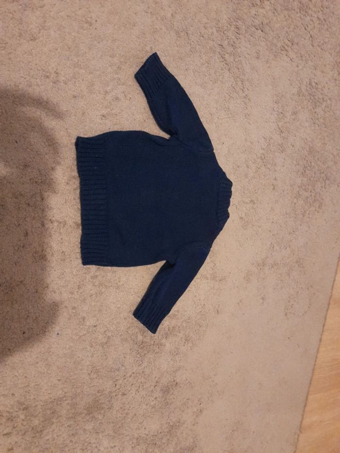 Gilet zip marine 3 mois - photo numéro 2