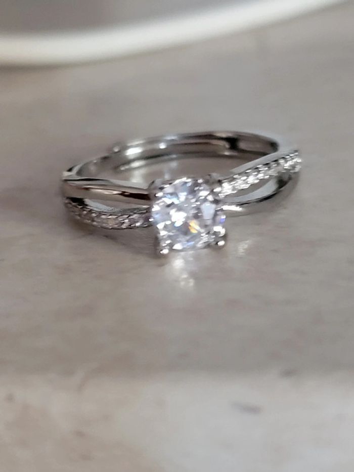 Bague en argent s925 avec pierre mosanite - photo numéro 15