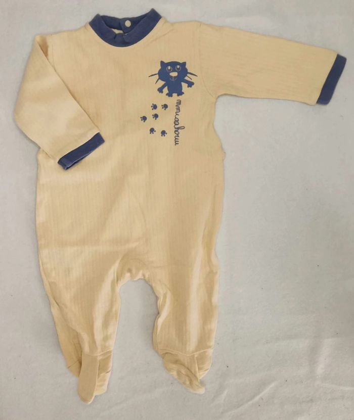 Pyjama 👣 mixte lot de 2,verbaudet, coton, 6mois/67cm, grenouillère - photo numéro 3