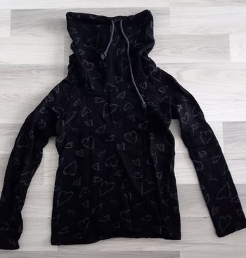 Sweat femme à col roulé noir Spot taille 38/40