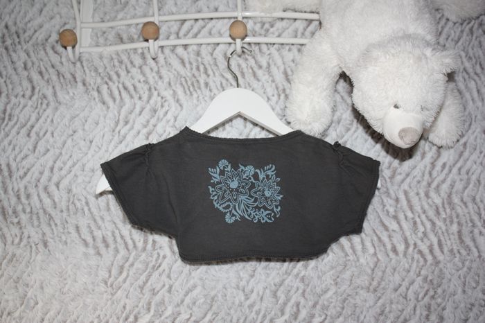 Gilet couvre épaule gris coton 5 ans - photo numéro 7