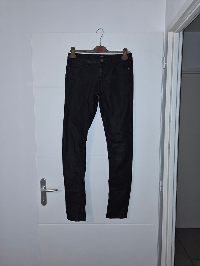 Pantalô skinny effet pétrole Morgan