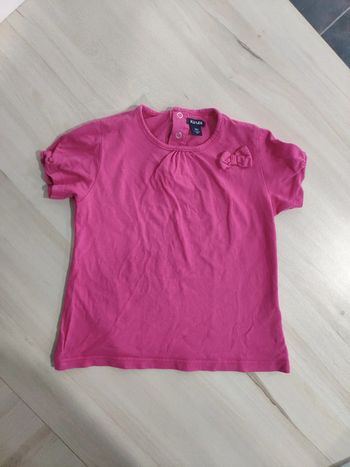 T shirt avec noeud rose fushia 18 mois Kiabi