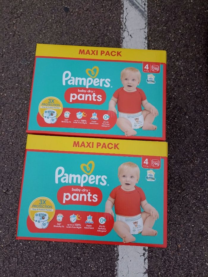2 cartons couches Pampers pants culottes T4 taille 4 maxi pack