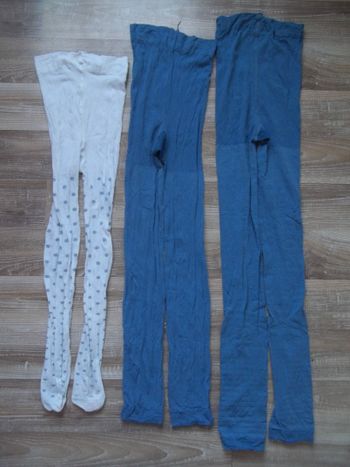 lot 1 collant+2 leggins bleu et blanc lupilu 40D