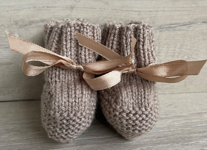 Chaussons au tricot 0-3 mois