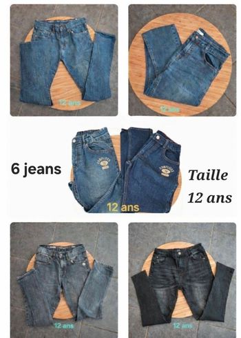 6 jeans taille 12 ans
