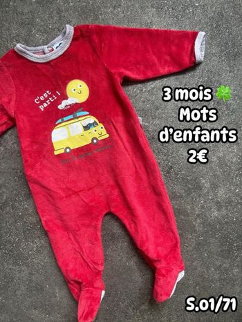 Pyjama 🍀 3 mois 🍀 Mots d’enfants