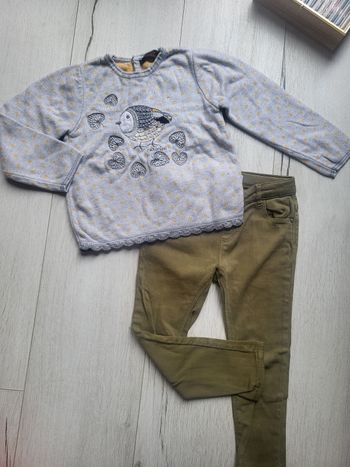 Ensemble 2 pièces hiver fille 4ans zara catimini