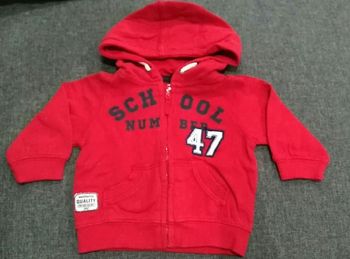 Gilet sweat zippé à capuche - 6 mois