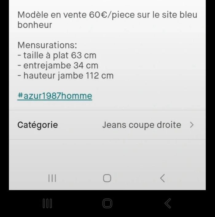 Pantalon jean élastique 62 bleu bonheur - photo numéro 2