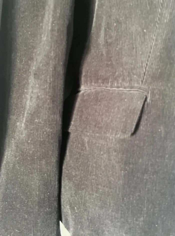 💕 Veste blazer côtelé vintage noire taille 38 M - photo numéro 3