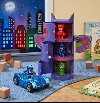 Lot PJ Masks - Quartier Général Totem + Figurines et Véhicule - NEUF