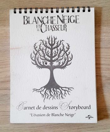 Blanche Neige et le chasseur carnet de dessins storyboard l'évasion de blanche neige