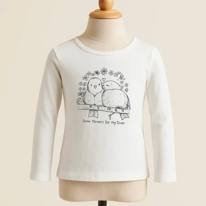 T-shirt manches longues blanc taille 5 ans