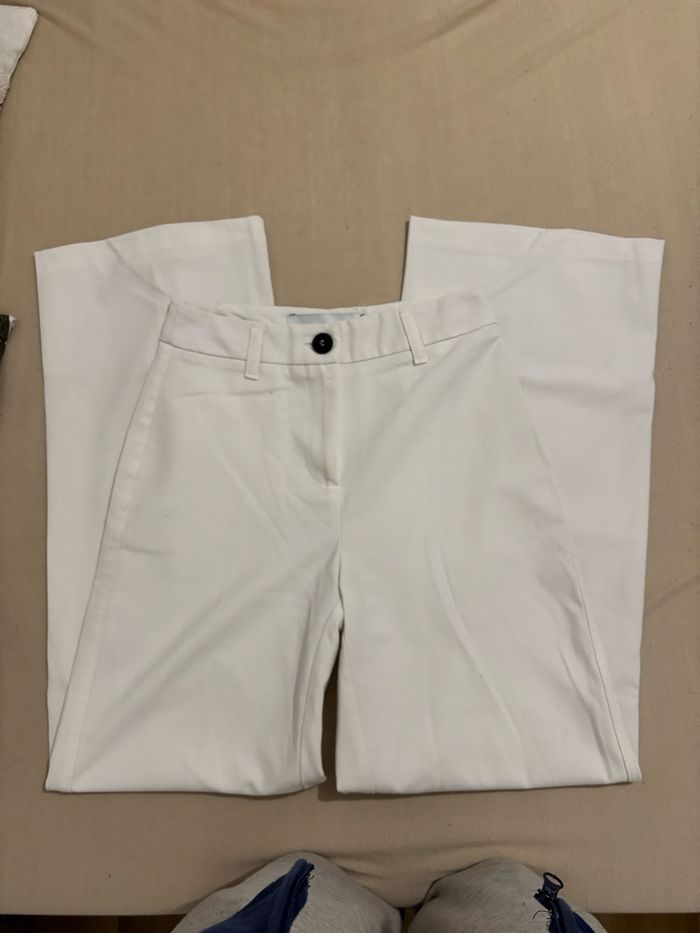 pantalon large blanc