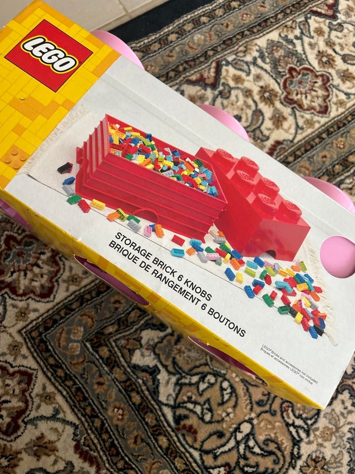 Boîte rangement rose pour Legos - photo numéro 2