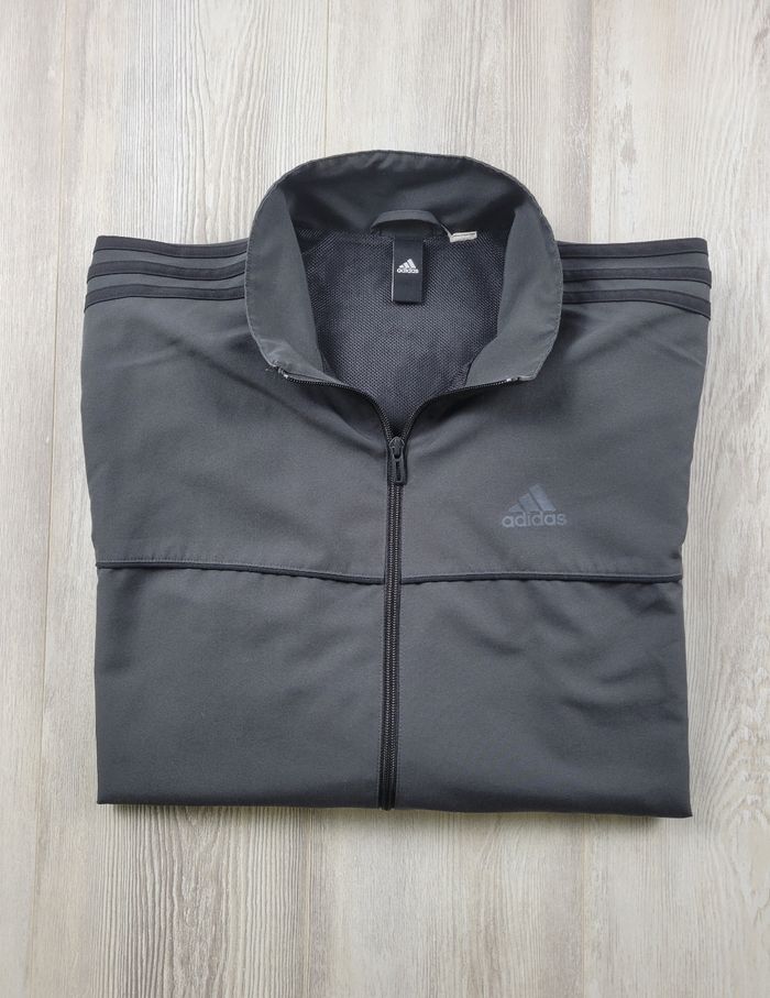 Veste Adidas gris anthracite – Taille L (mesures) – Très bon état