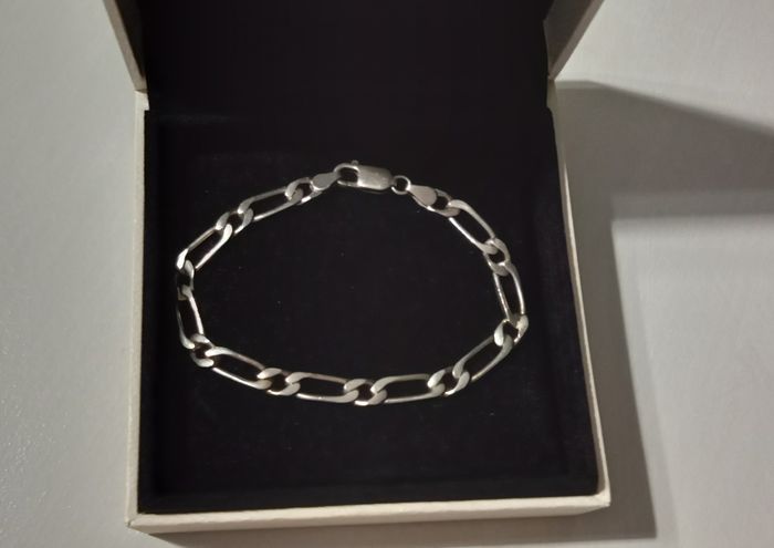 Bracelet argent mailles plates