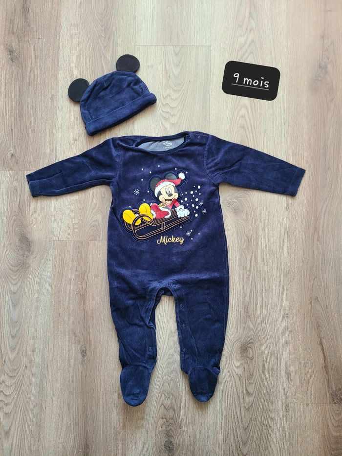 Pyjama bonnet mickey Noël
