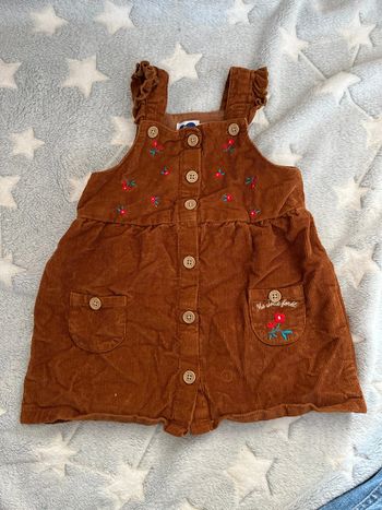 Robe velours marron