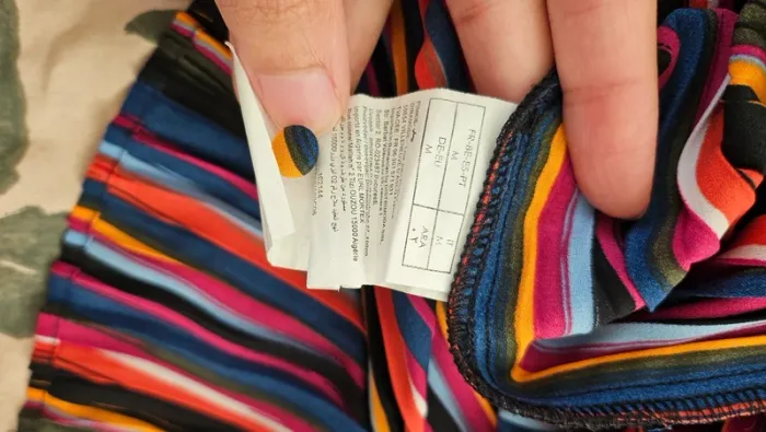 Robe longue plissée multicolore taille m neuve - photo numéro 8