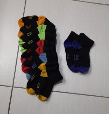 Chaussettes 8-12 ans
2 paires violettes neuves
Bon état