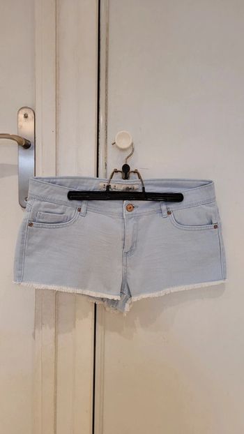 Mini short en jean bleu clair 99% coton
