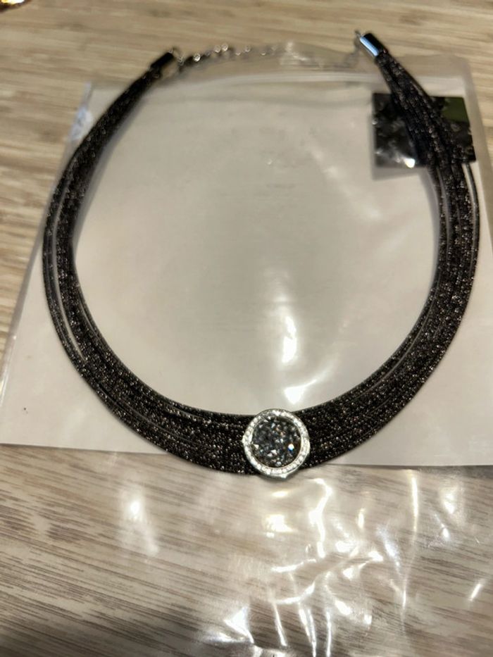 Bijoux Victoria collier lurex cristal rock sil + bracelet ionisé couleur or et rose - photo numéro 6