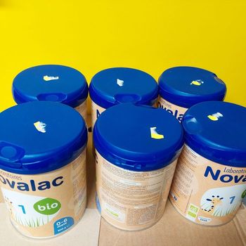 Lot de 6 boîtes de lait Novalac bio 1