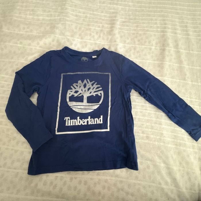 T-shirt manches longues timberland bleu - photo numéro 2