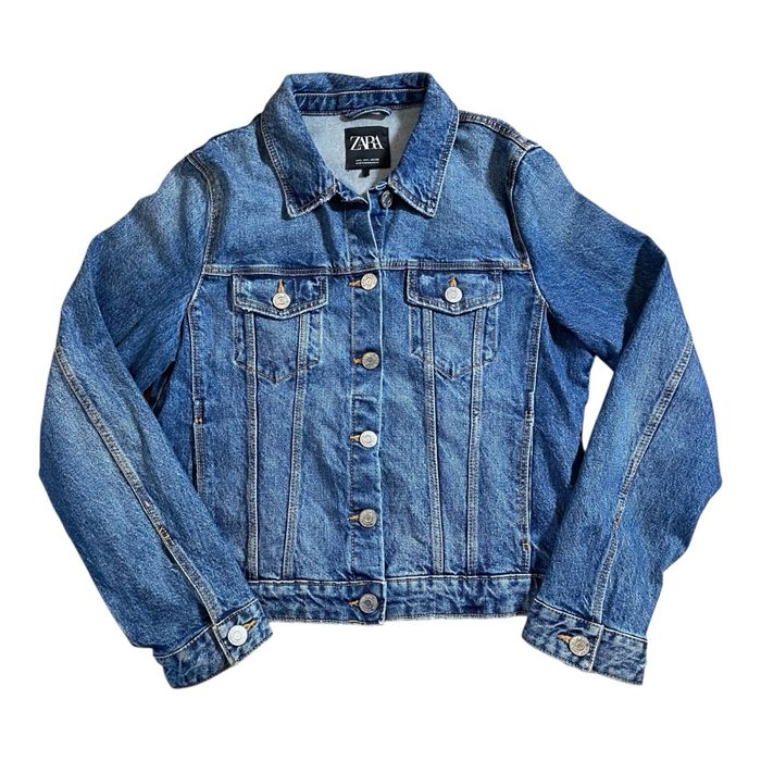 Zara Veste en jean bleu foncé Taille L/40