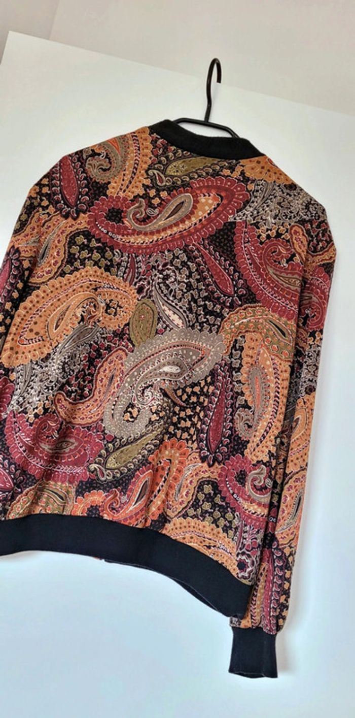 Magnifique Veste-Chemise laine Bomber fin-Vintage Oversize - photo numéro 9