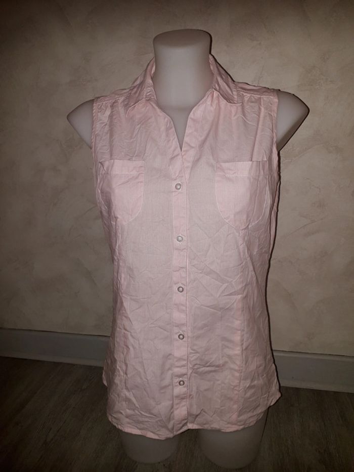 chemise rose sans manche chose promise taille 40