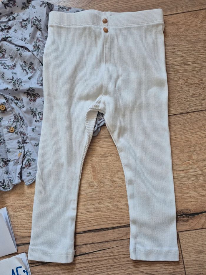 Ensemble fille 86 cm – Blouse Vertbaudet & legging Kiabi - photo numéro 2