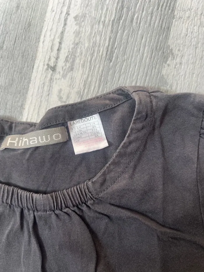 Tee shirt manches longues gris 6 ans - photo numéro 2