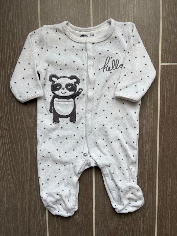 Lot pyjamas velours 3 mois - photo numéro 9