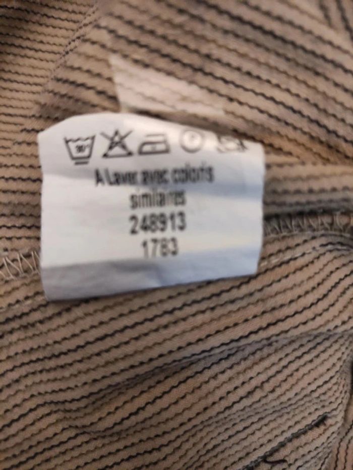 Veste rayée marron noir Phildar Taille 42 - photo numéro 5