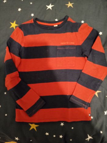 T-shirt ML à rayures _ 8 ans