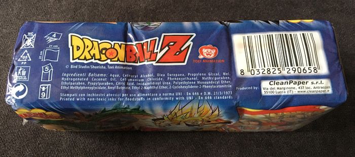 Paquet mouchoir Dragon Ball NEUF, 9 paquets DBZ toei animation officiel - photo numéro 3
